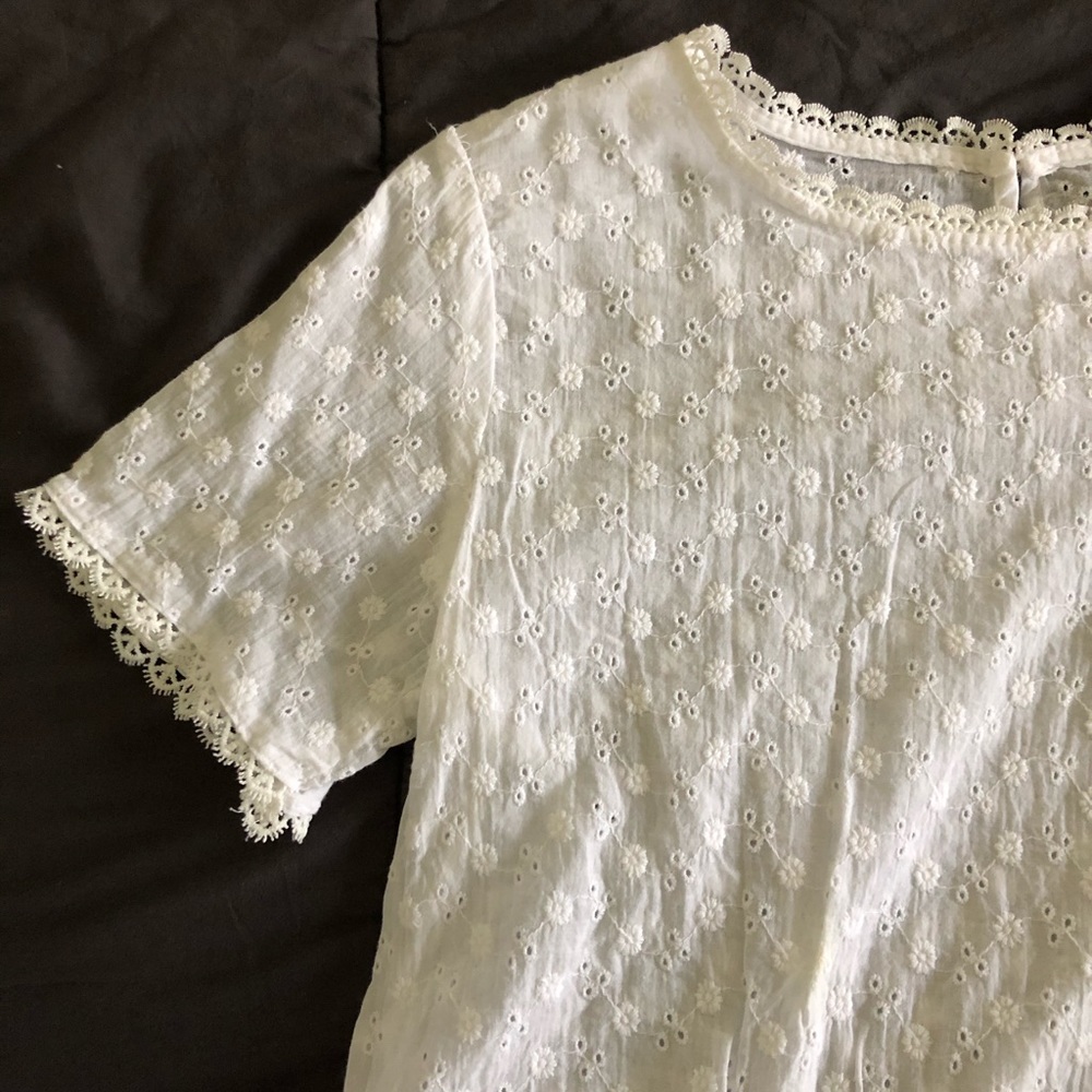 White floral top